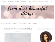 Tablet Screenshot of fromdustbeautifulthings.com